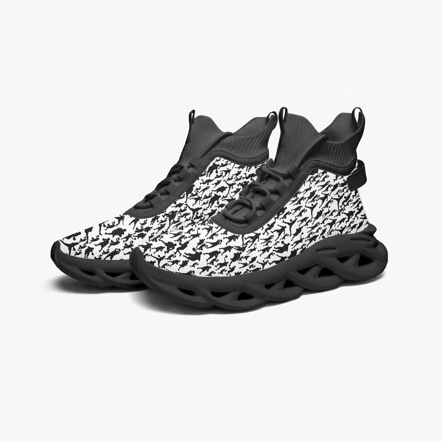 B-Ball Moves High-top Bounce Mesh Knit Sneakers