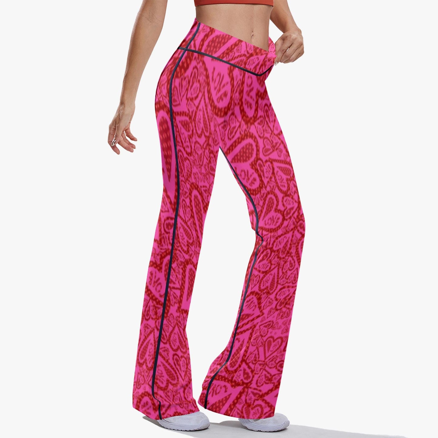 Hearts Of Love High-rise Bell-bottoms Yoga Pants