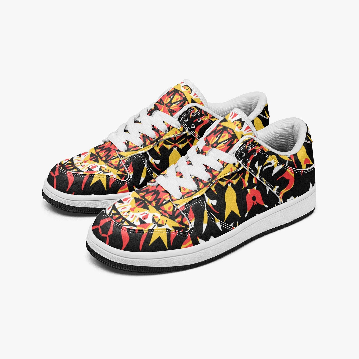 Grace Blossom Dunk Stylish Low-Top Leather Sneakers