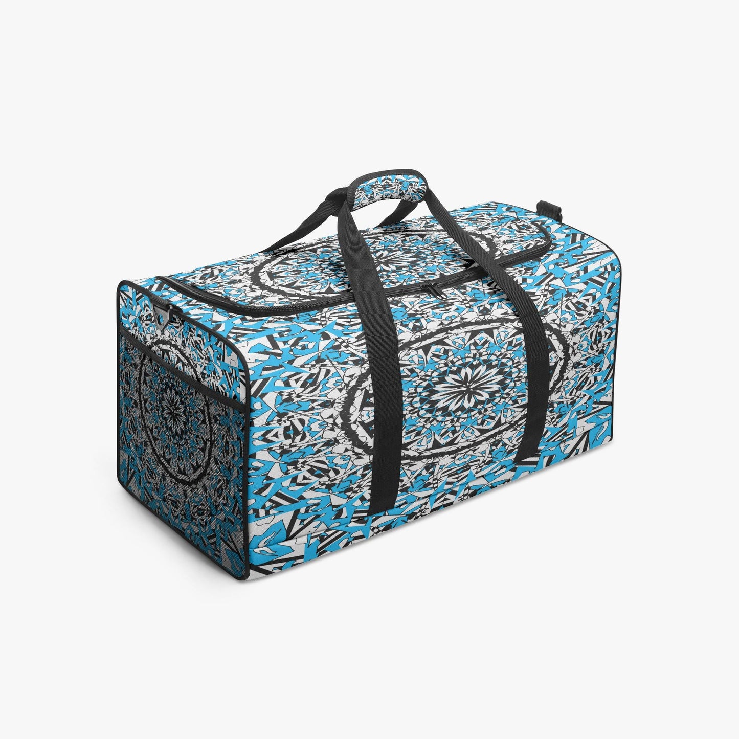 Flower Bloom In Blue Duffel Bag