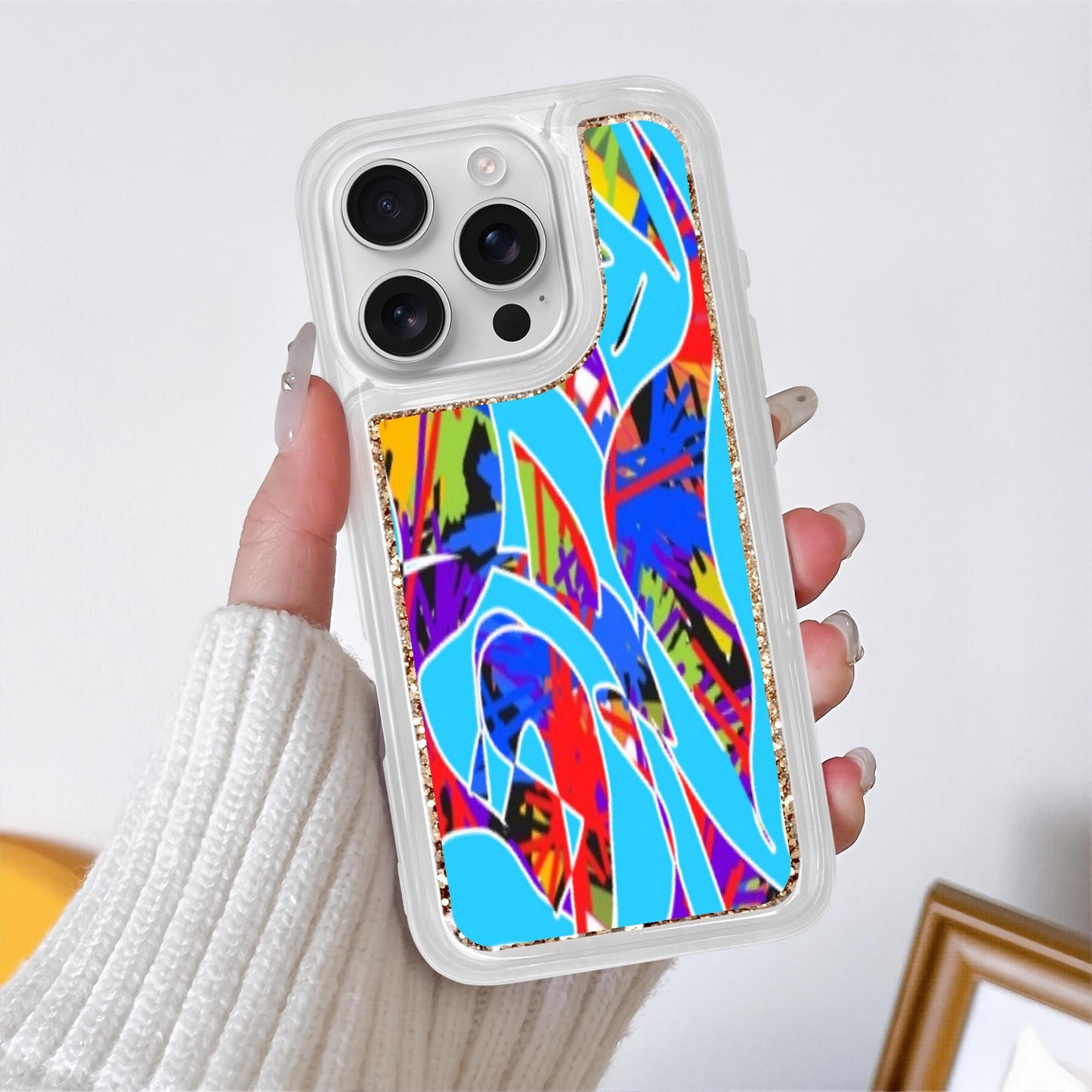 Blue FLOAT Abstract iPhone 16 Series Liquid Clear Cases