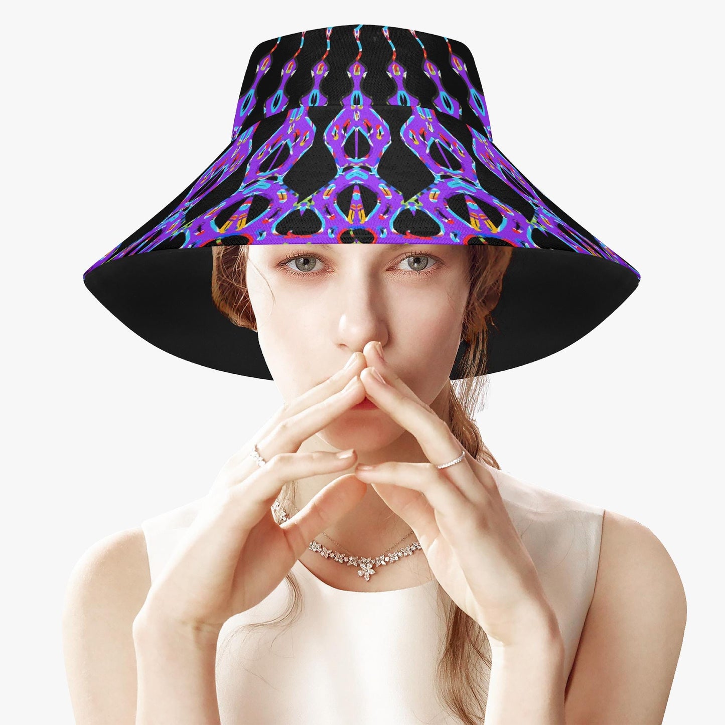 Web Wave In Purple Boonie Hat