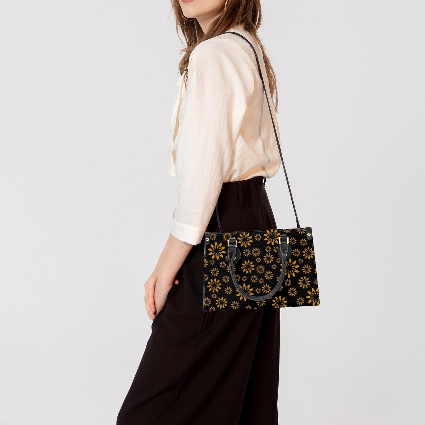 Flower Boomtelyah Tote Bag - Long Strap and Inner Bag