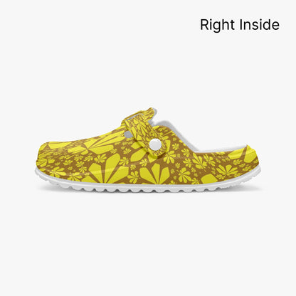 Yellow Floral EVA Nurse Clogs
