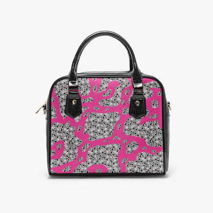 Skulls In Pink Casual Leather Saddle Bag