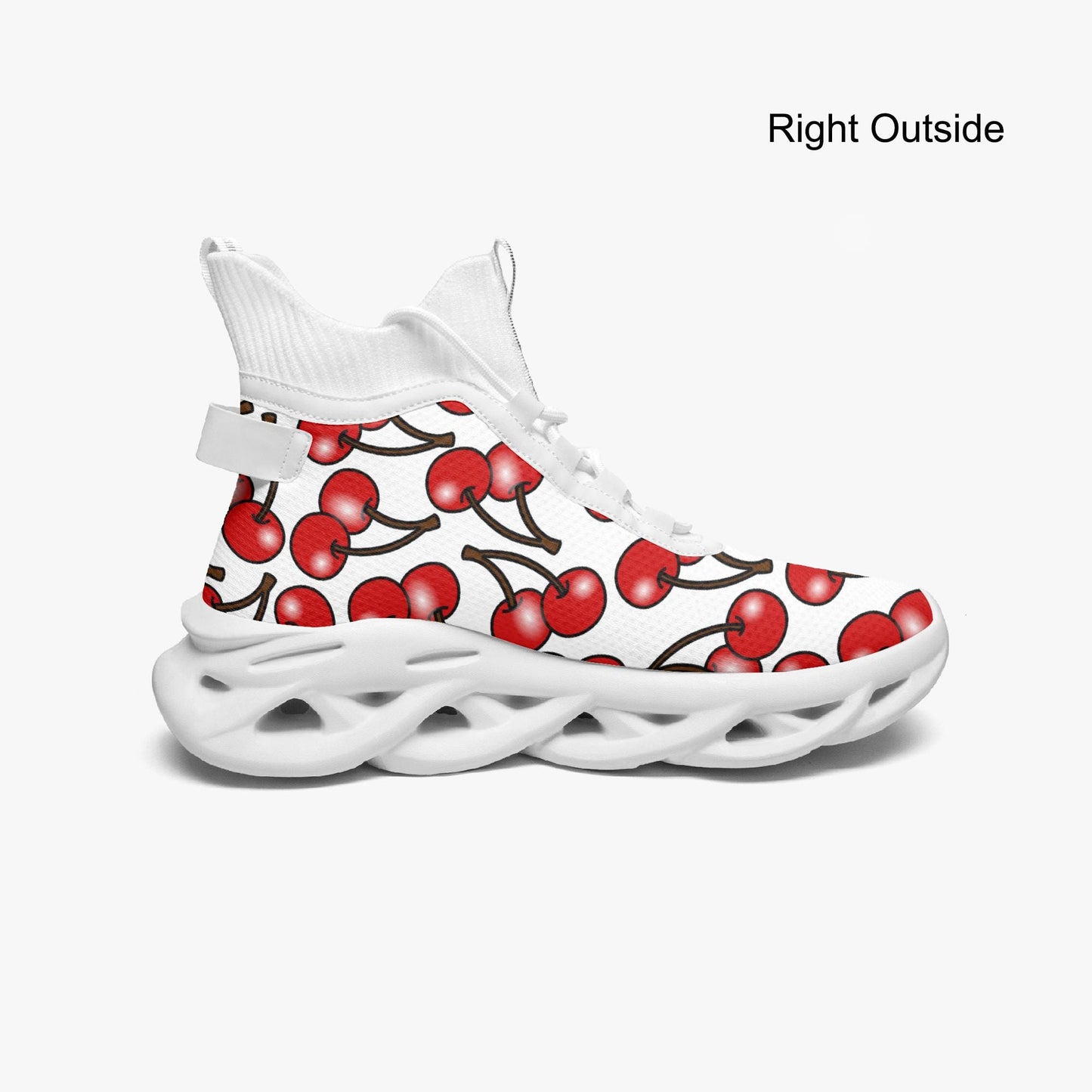 Cherry Blossom High-top Bounce Mesh Knit Sneakers