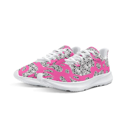 Skulls In Pink Waving Running Shoes