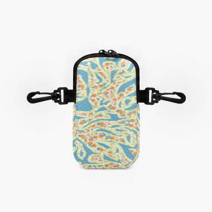 Green & Blue Lava Tumbler Sleeve with Phone Holder