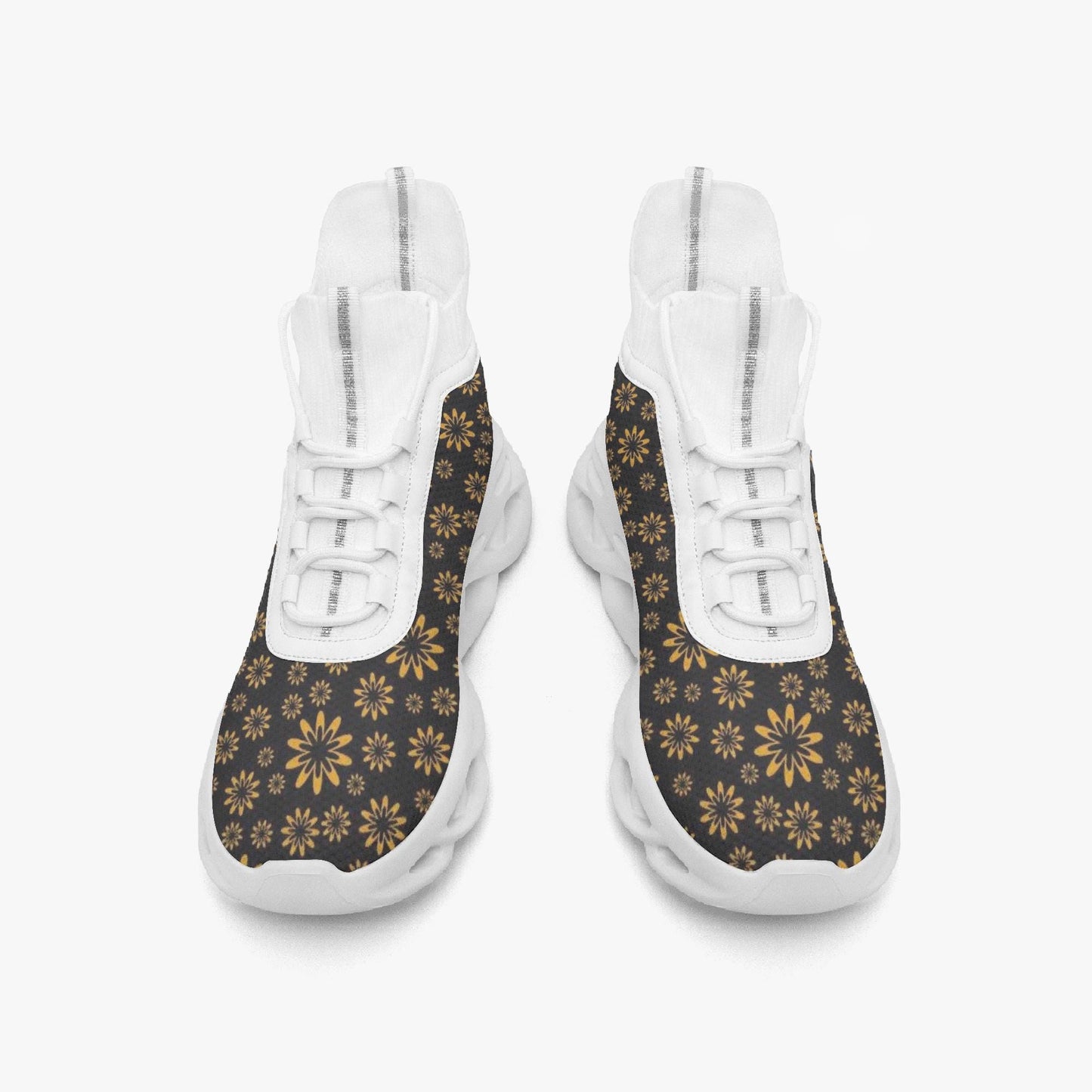 Flower Boomtelyah High-top Bounce Mesh Knit Sneakers