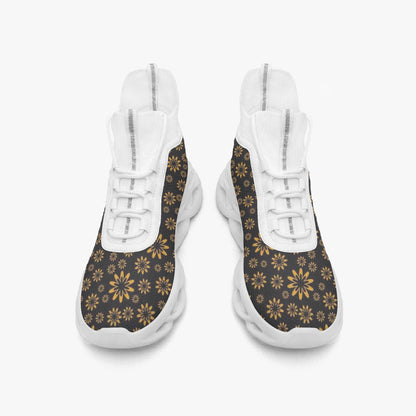 Flower Boomtelyah High-top Bounce Mesh Knit Sneakers