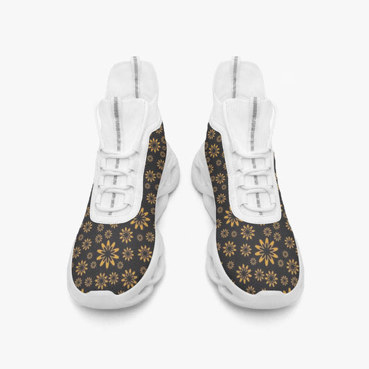 Flower Boomtelyah High-top Bounce Mesh Knit Sneakers