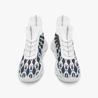 Web Wave High-top Bounce Mesh Knit Sneakers
