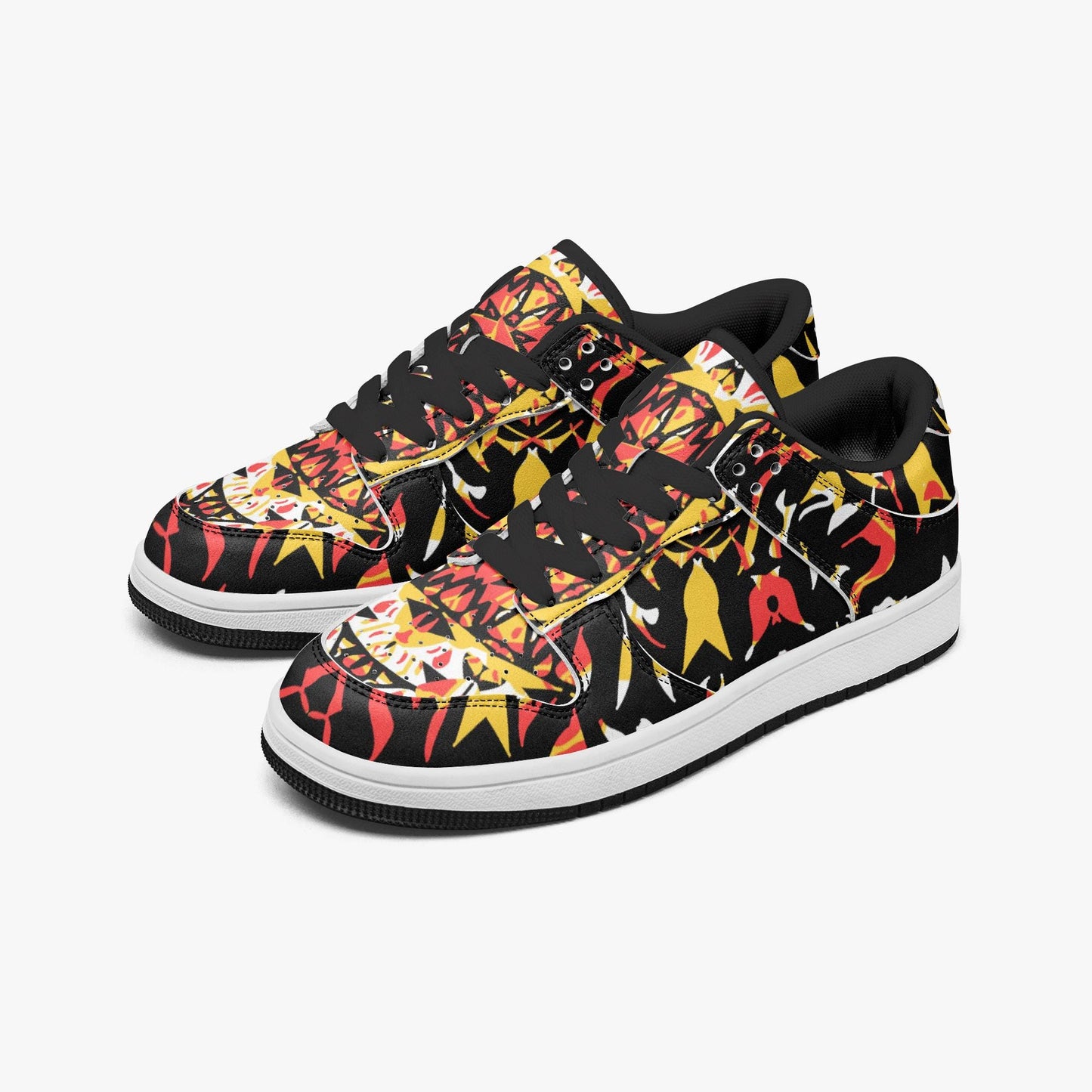 Grace Blossom Dunk Stylish Low-Top Leather Sneakers