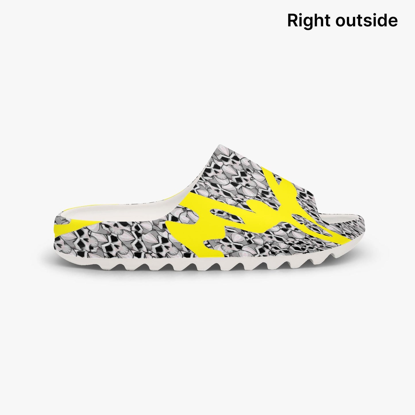 Skulls In Yellow AOP Slides
