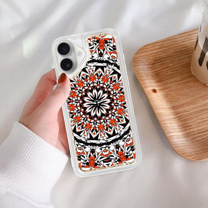 Flower Bloom In Orange iPhone 16 Series Liquid Clear Cases