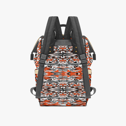 Flower Bloom In Orange Baby Momaz Diaper Backpack