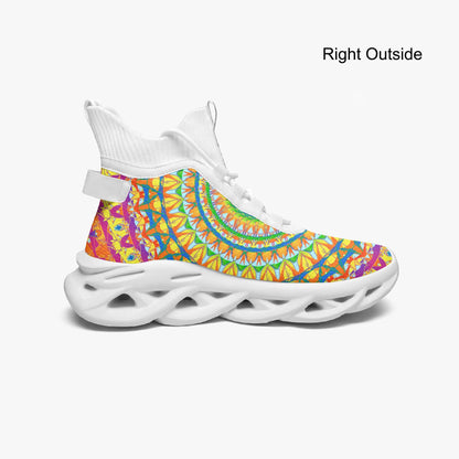 Heavenly Stylish High-top Bounce Mesh Knit Sneakers