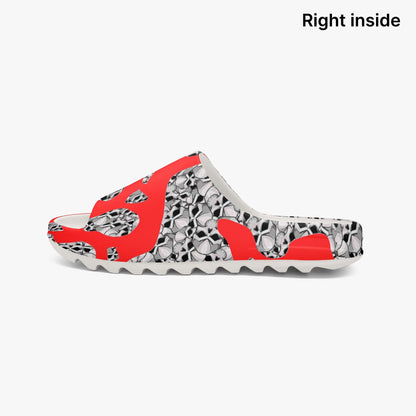 Skulls In Red AOP Slides