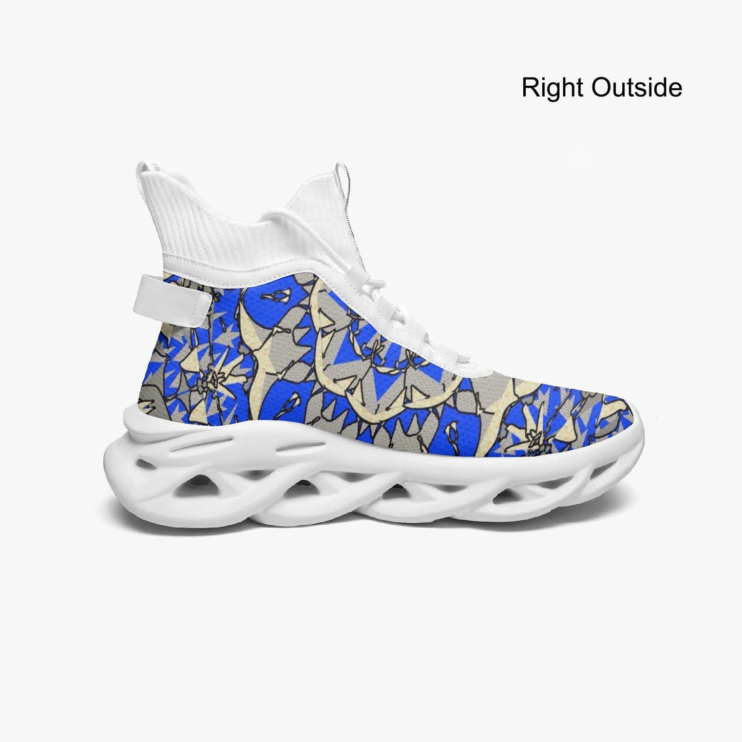 Blue Breeze High-top Bounce Mesh Knit Sneakers