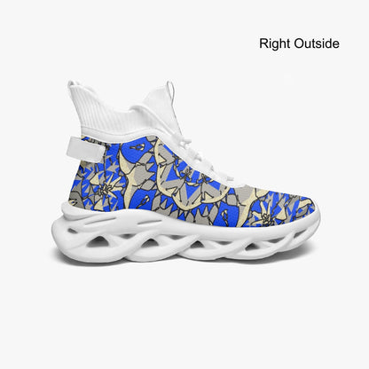 Blue Breeze High-top Bounce Mesh Knit Sneakers