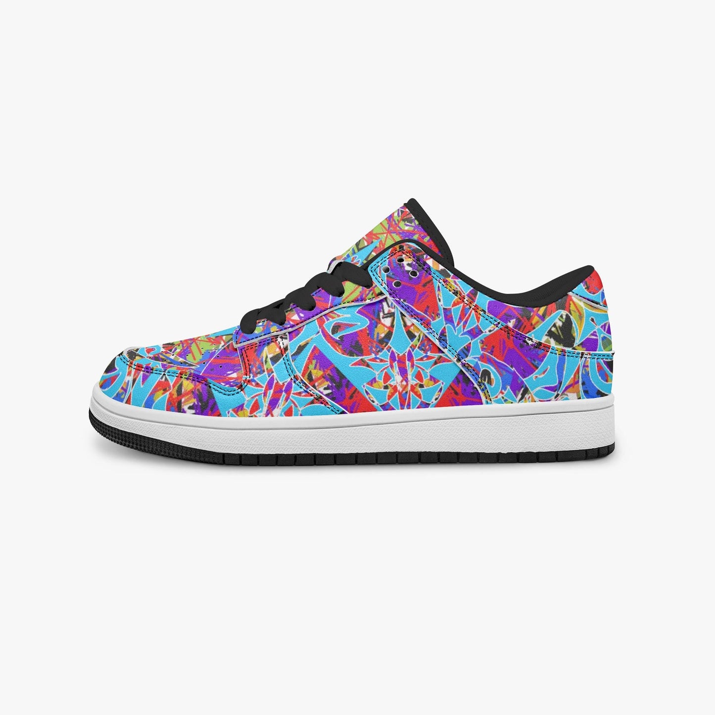 Color Bound In Blue Dunk Stylish Low-Top Leather Sneakers