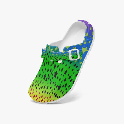 Stars In Rainbow EVA Nurse Clogs