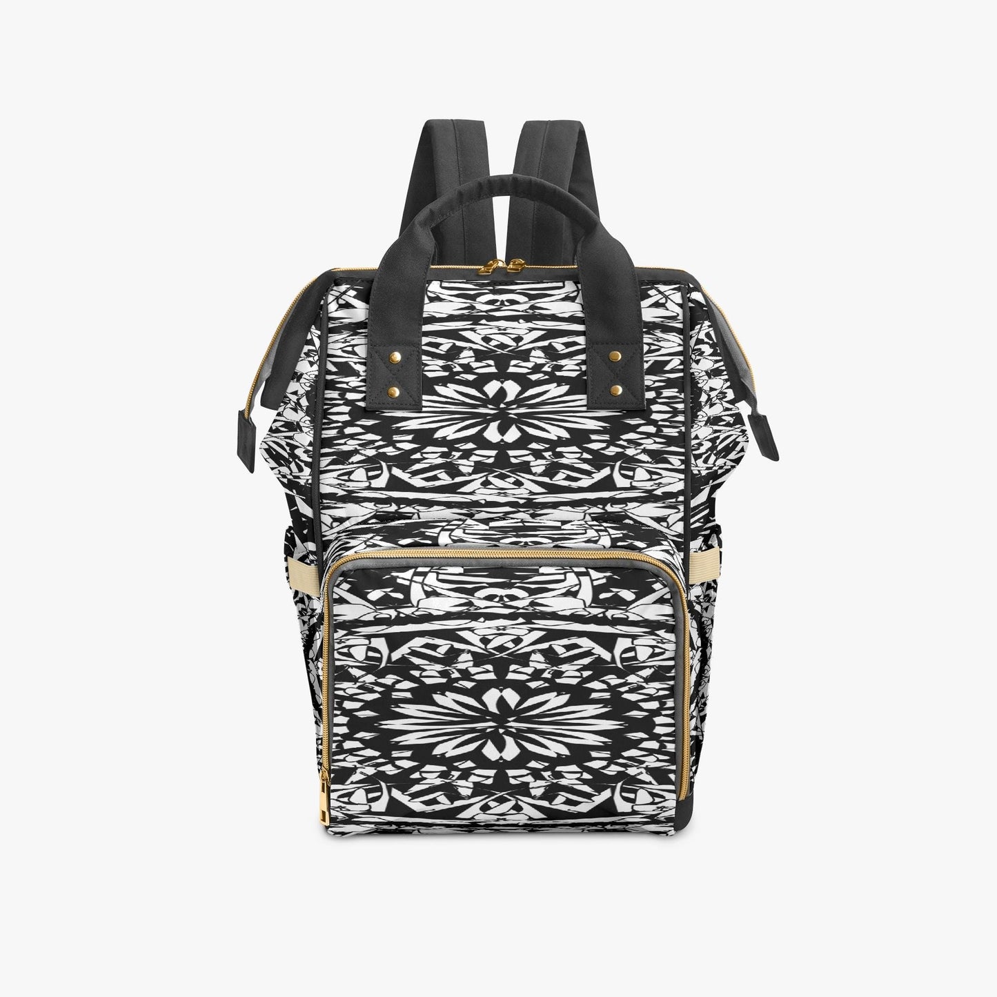 Flower Bloom In Black Baby Momaz Diaper Backpack