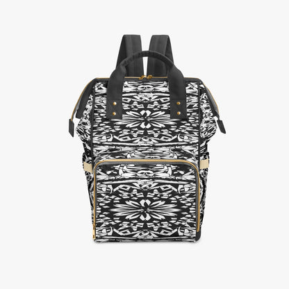 Flower Bloom In Black Baby Momaz Diaper Backpack
