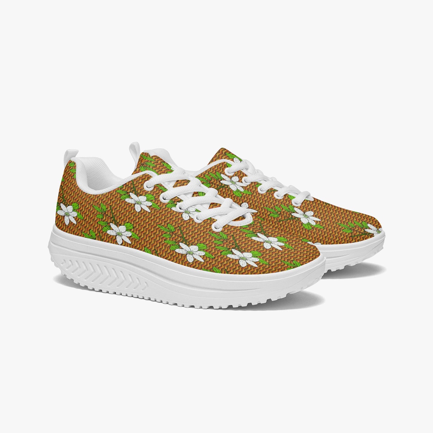 Floral Casual Women’s Mesh Rocking Shoes