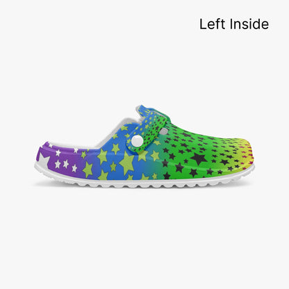 Stars In Rainbow EVA Nurse Clogs