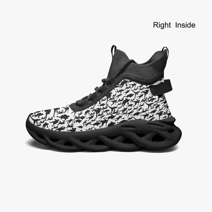 B-Ball Moves High-top Bounce Mesh Knit Sneakers