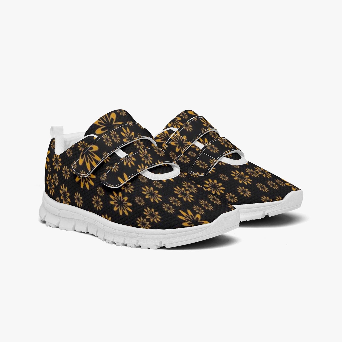 Flower Boomtelyah  Kids Lightweight Velcro Sneaker