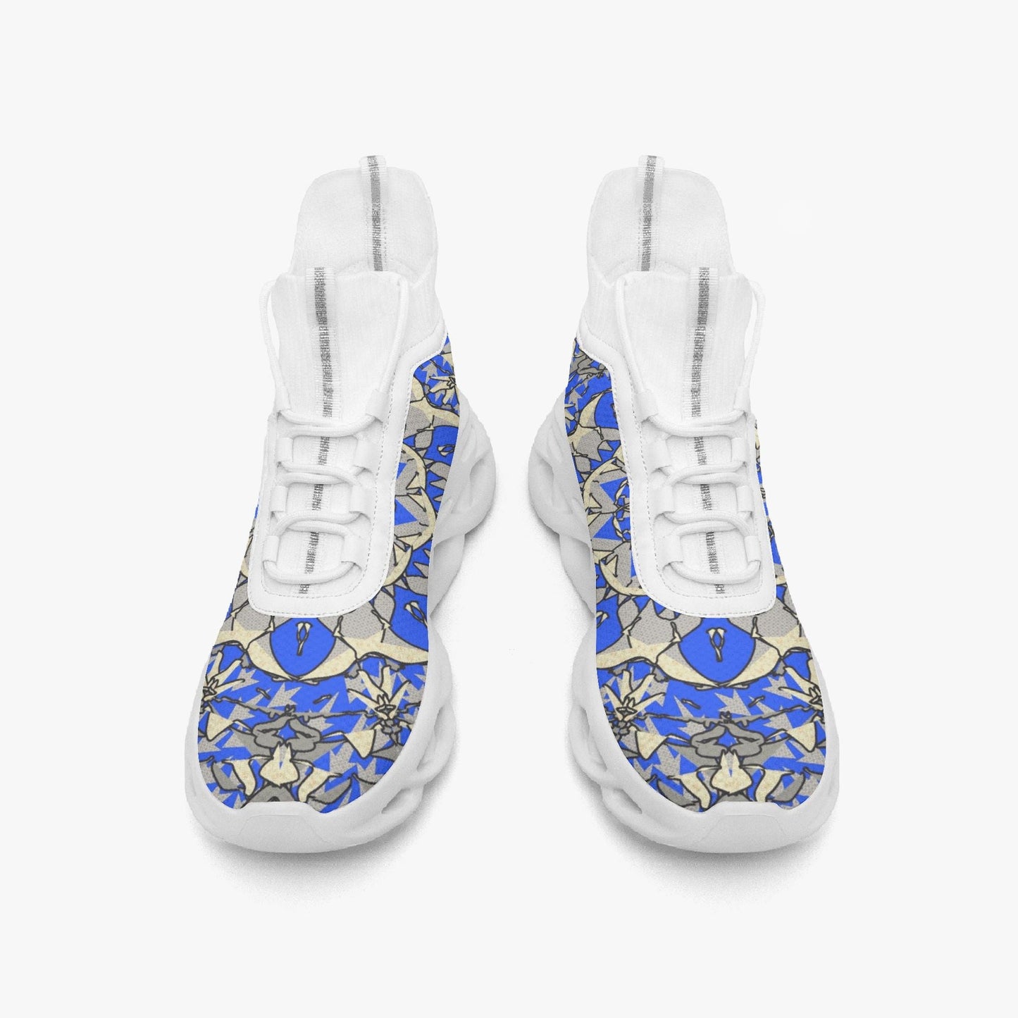 Blue Breeze High-top Bounce Mesh Knit Sneakers
