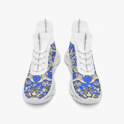 Blue Breeze High-top Bounce Mesh Knit Sneakers