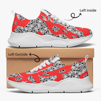 Skulls In Red Women's Running Shoes