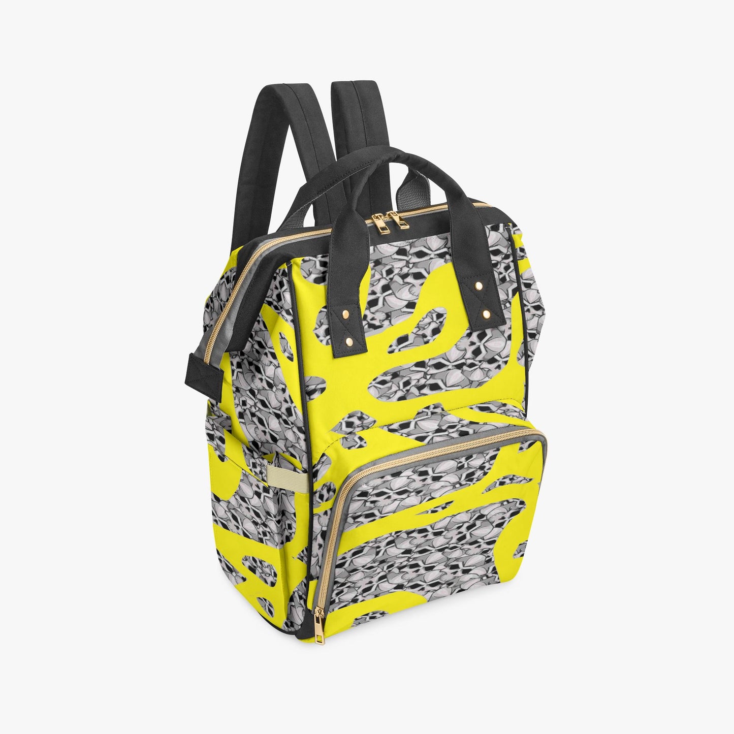 Skulls In Yellow Baby Momaz Diaper Backpack