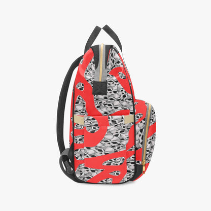 Skulls In Red Baby Momaz Diaper Backpack
