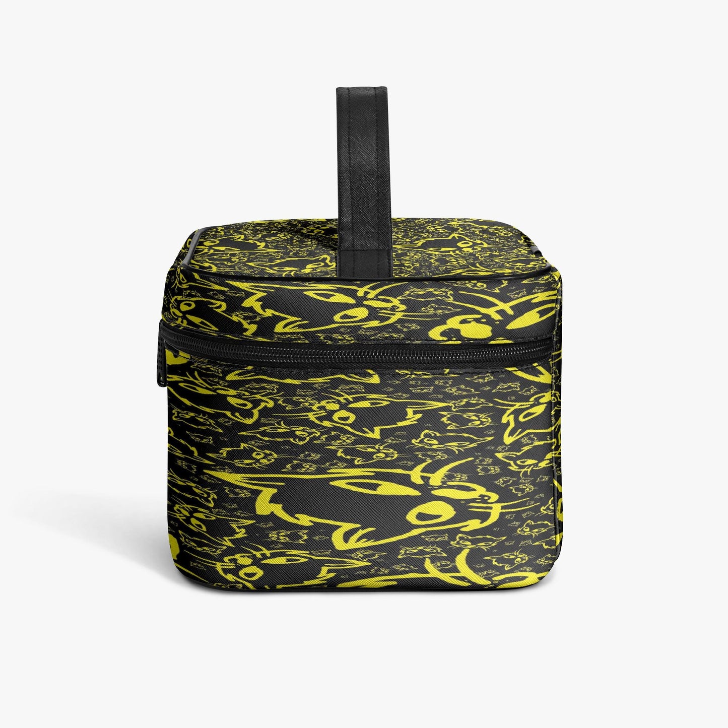 Black Yellow Mellow Travel Makeup Bag