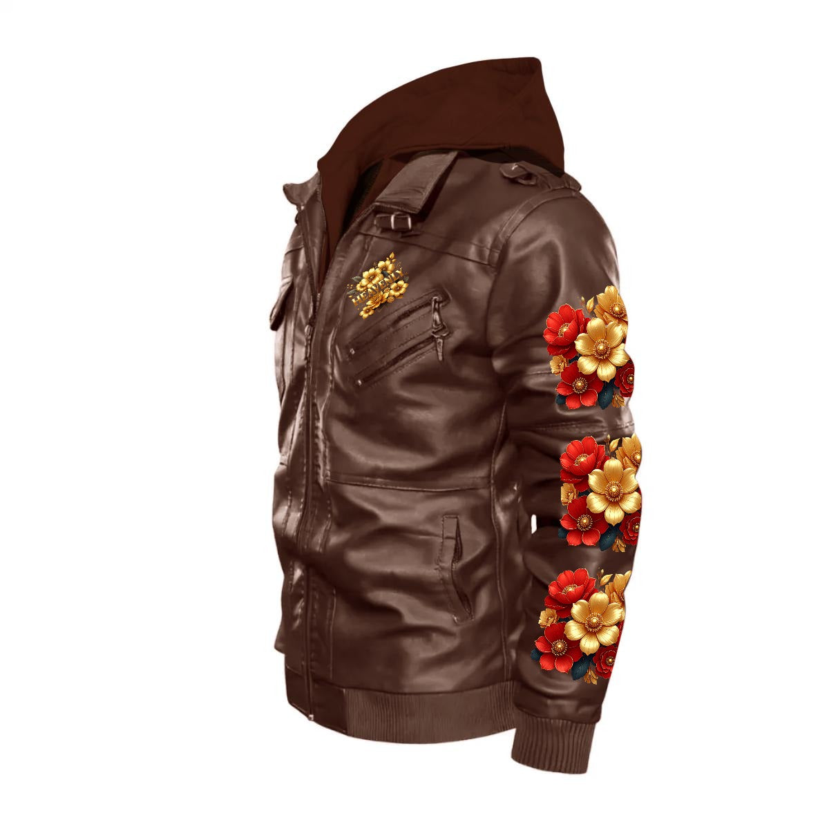 HEAVENLY Men's Zip Leather Jacket |DTF